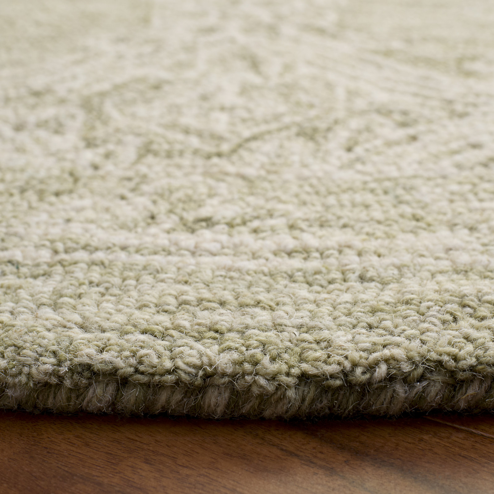 Hand-Tufted Wool Damask Rug, Round 6'