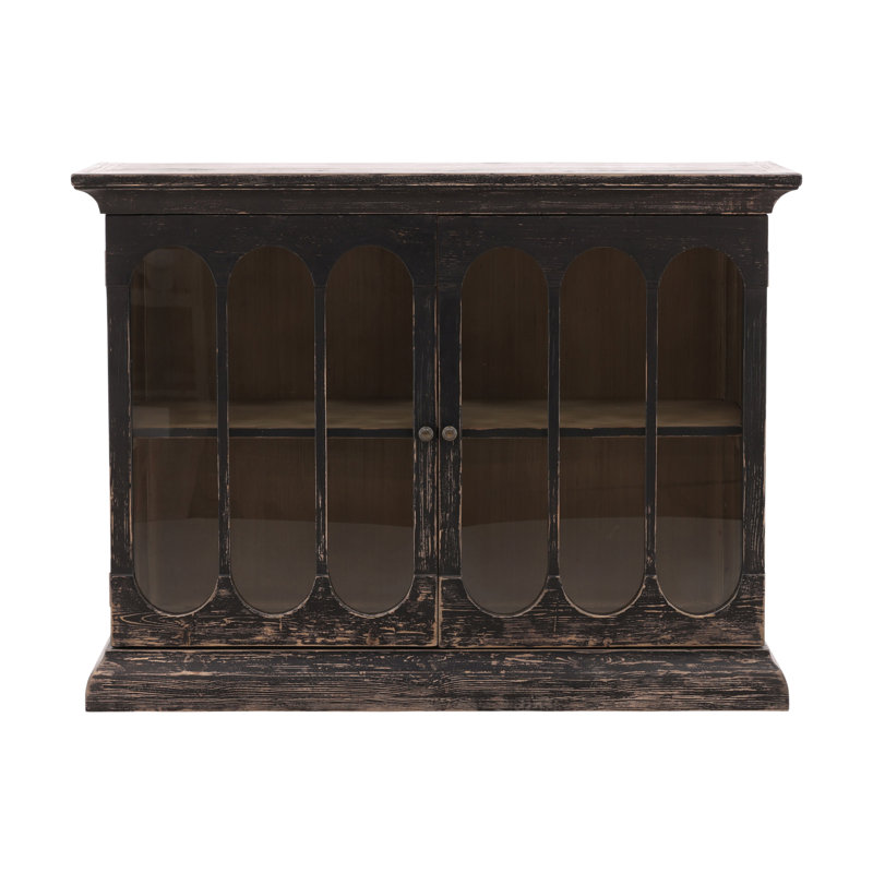 Furniture Classics Chet Reclaimed Pine Glass Door Cabinet