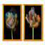 «Blooming Multicolor Fractal Flower», ensemble de 2 peintures sur toile-992584080-992584092
