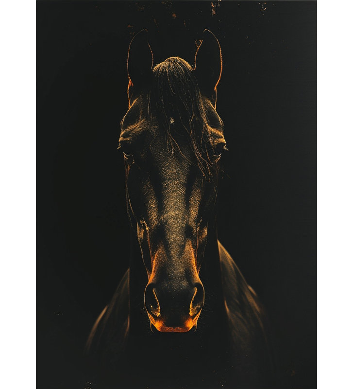 «Noir Portrait Sept», art mural sur toile tendue, L 24 po x H 36 po x P 1,5 po