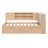 Wooden L-Shaped Corner Daybed With Under-Bed Drawers, Storage Bookcase And Upholstered Headboard And USB Charging Ports For Limited Space-179701753