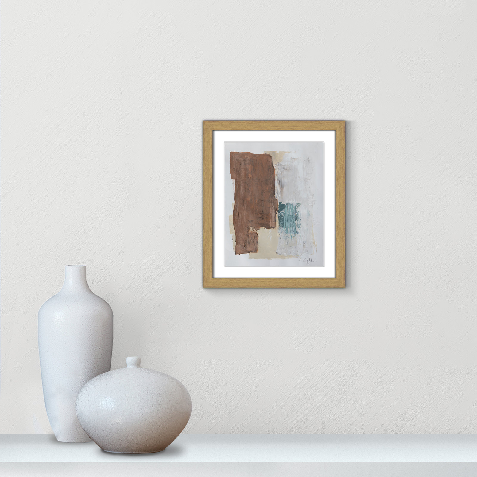 Together We Work I by Filippo Ioco - Framed Print, 15" H x 13" W x 0.75" D, Natural Framed