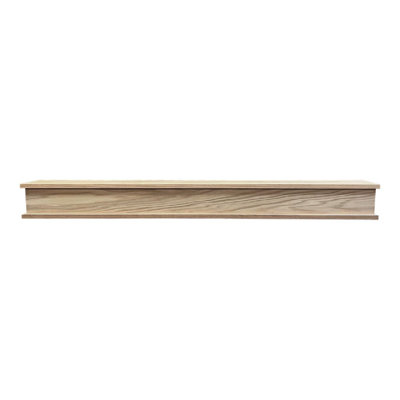 Floating Wood Fireplace Mantel Shelf - 100% Hardwood Oak Shelf For Hanging Above Fireplaces