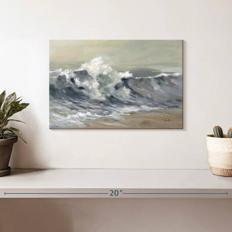 Senne sereine éclaboussant la vague, H 8 po x l 12 po
