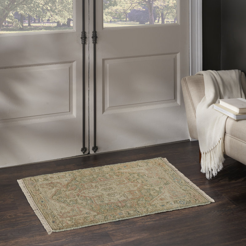 Tapis bleu clair rétro 8 pi x 10 pi Nourison Heritage Vine, Rectangulaire 8 pi x 10 pi