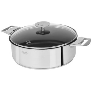 Casteline 4 Quarts Non-Stick Stainless Steel Saute Pan with Lid