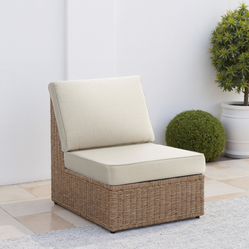 Sunbrella Square Outdoor Seat/Back Cushion for Patio Furniture, Sand