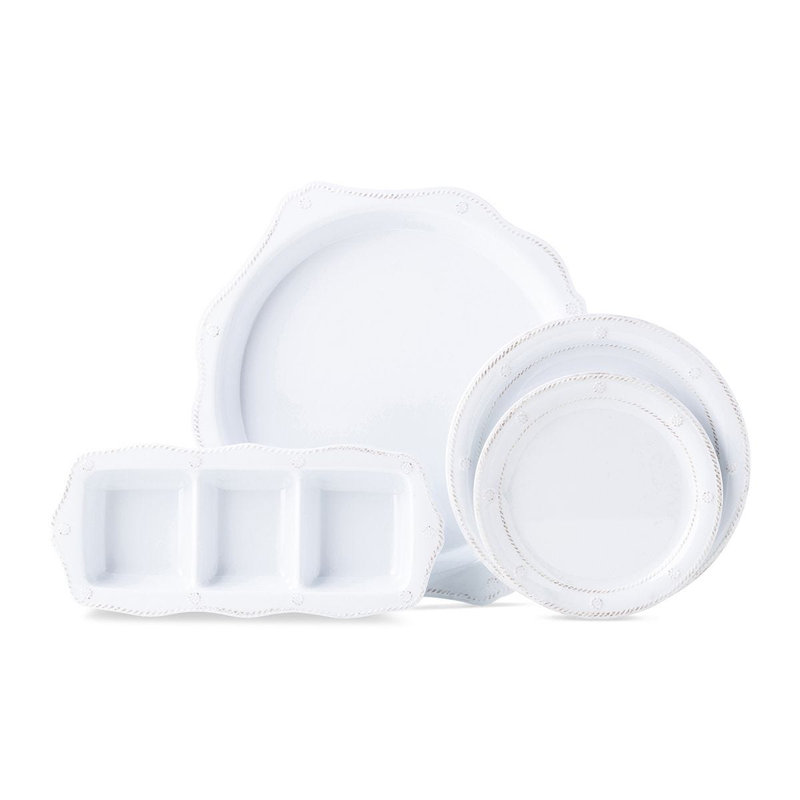  Berry & Thread Melamine 14" Triple Section Server