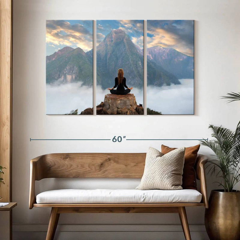Scène de montagne Kerrick Yoga, H 32 po x l 50 po