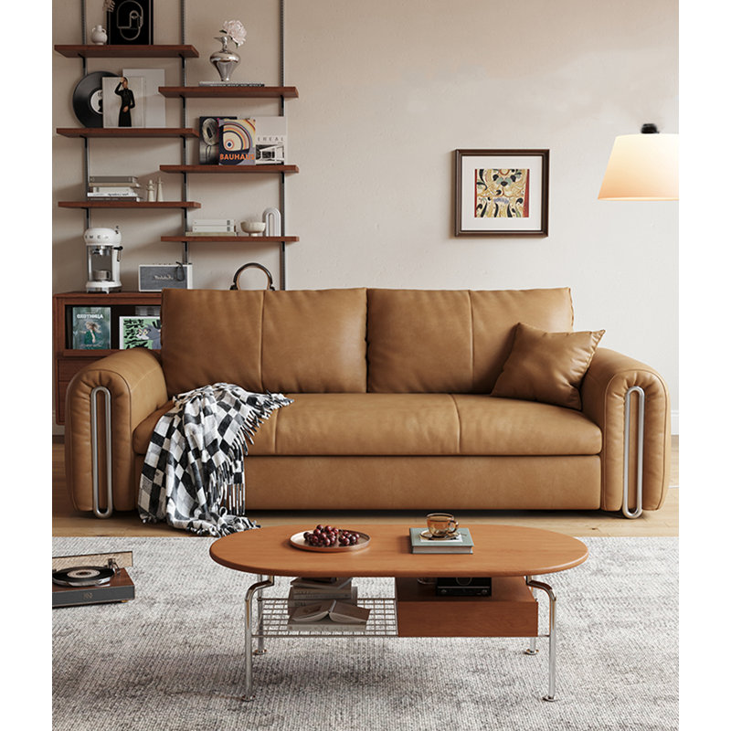 Mid-century Style Cat Scratch Fabric Extendable Storage Living Room Sofa, 35.4" H x 70.1" W x 33.5" D