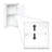 RiverRidge Somerset Corner Floor Bathroom Storage Cabinet Organizer with Doors and an Adjustable Shelf - White