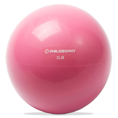 Toning Ball - 3-lb Pink - Soft Weighted Mini Medicine Ball