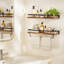 Tablettes murales 2 pièces pour salle de bain, cuisine, chambre à coucher, tablette de salle de bain avec barre à serviettes-1263399629-1263399630