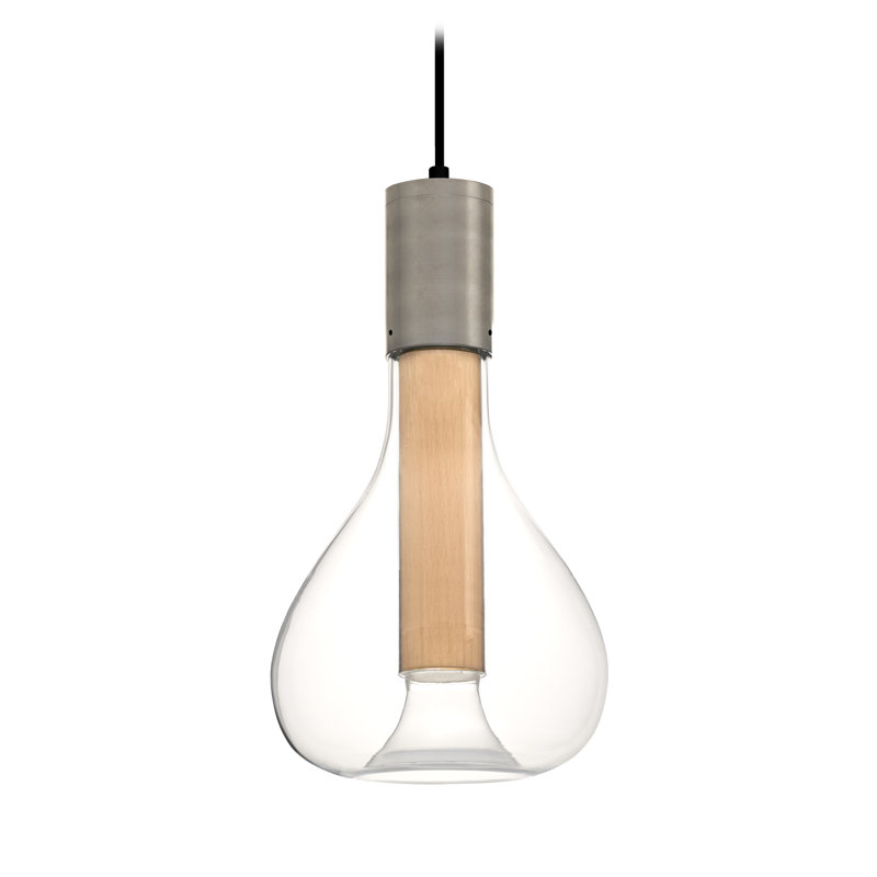Luminaire suspendu Eris - Base GU10 - Aluminium - Placage de bois - Abat-jour en hêtre naturel, Hêtre naturel, Aluminium