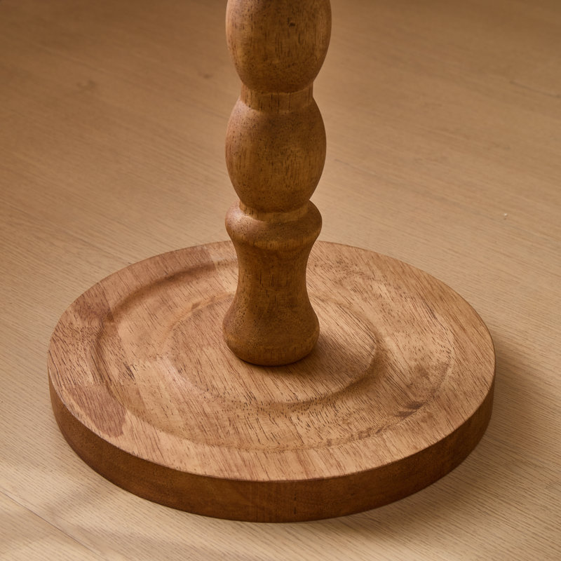 Table de bout en bois massif en forme de papillon, table à boissons sur piédestal, grand support pour plante