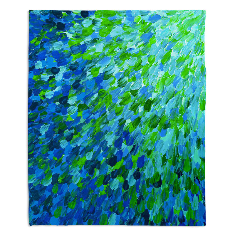 Couverture anti-sherpa vert anti-éclaboussures, l 51 po x L 60 po
