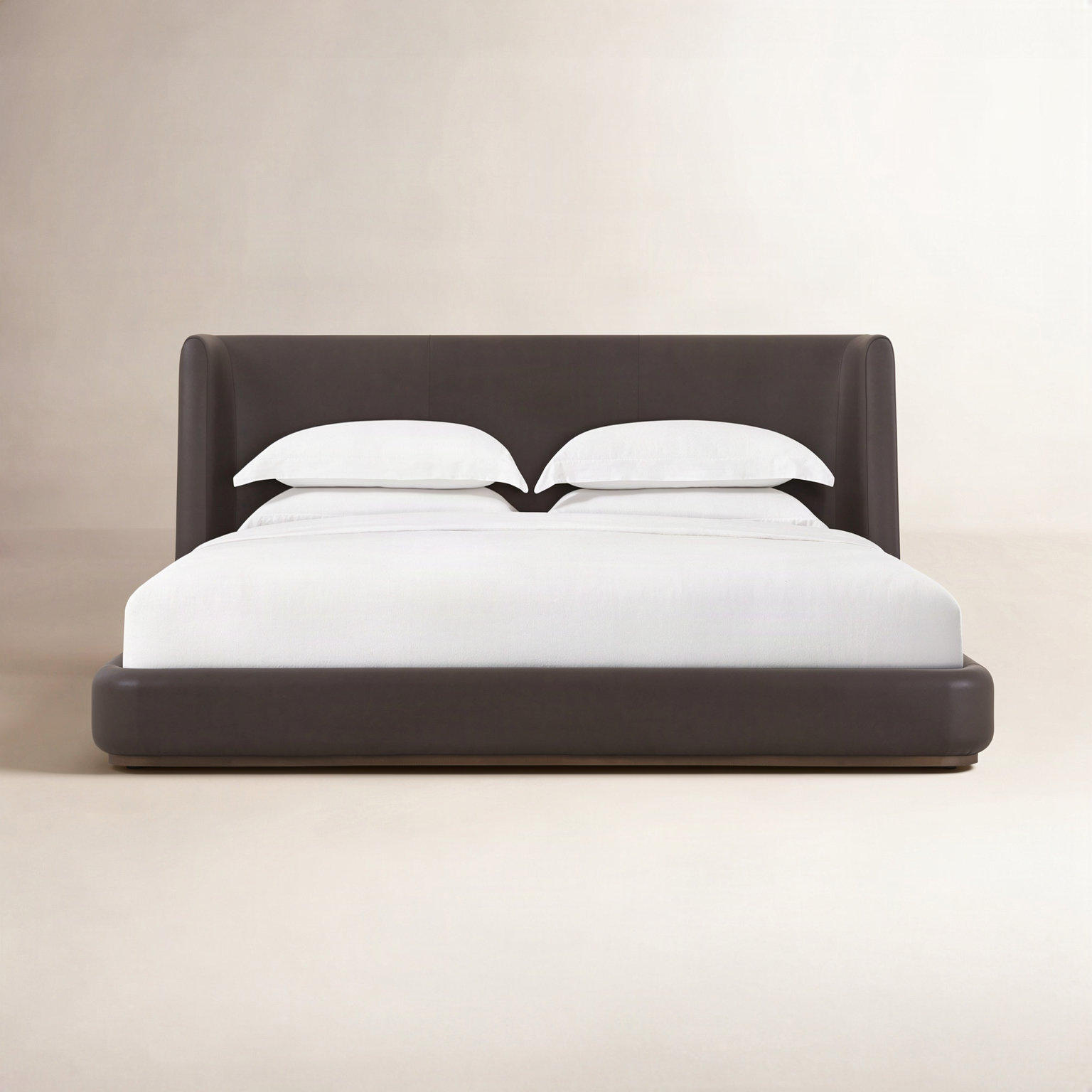 Alishia Upholstered Wingback Bed, King