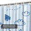 Rideau de douche bleu avec 12 crochets-1281692866