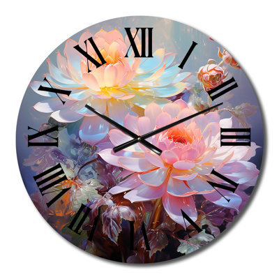 Horloge murale délicate et florale