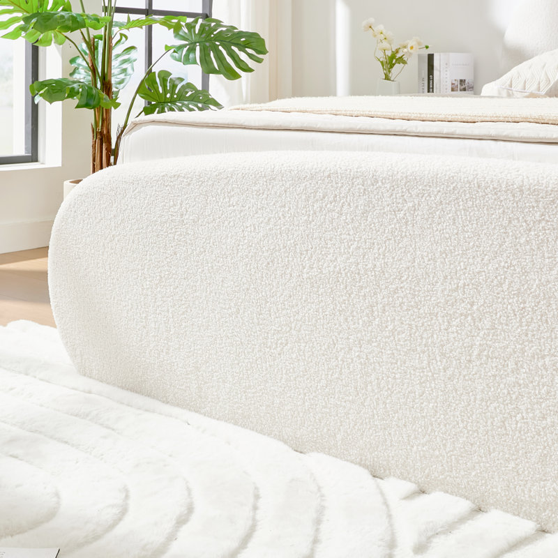 Lit plateforme tapissier Willma, Grand lit