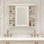 Armoire de rangement murale avec porte miroir