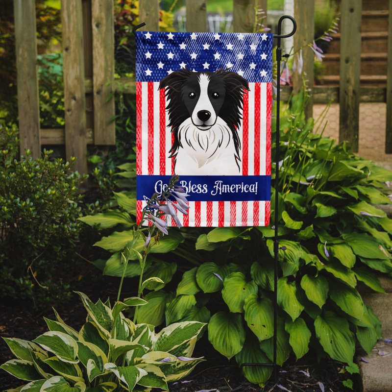 Leighanne Double Sided 15'' H x 11'' W Polyester Animal Garden Flag, Border Collie
