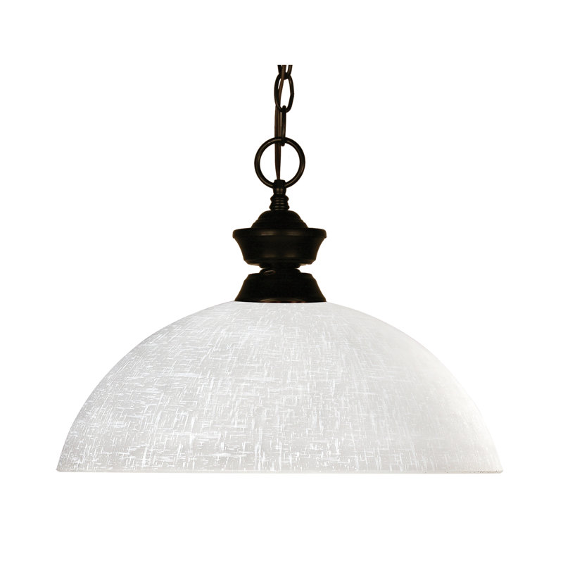 Luminaire suspendu unique en forme de dôme à 1 lumière Chevelle