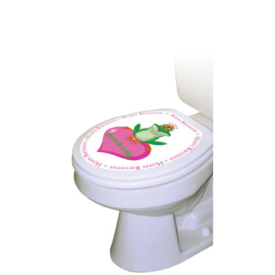 Birthday Queen Toilet Seat Decal – Toilet Tattoos Funny Static Cling Vinyl Lid Cover Fits Round & Elongated Seats