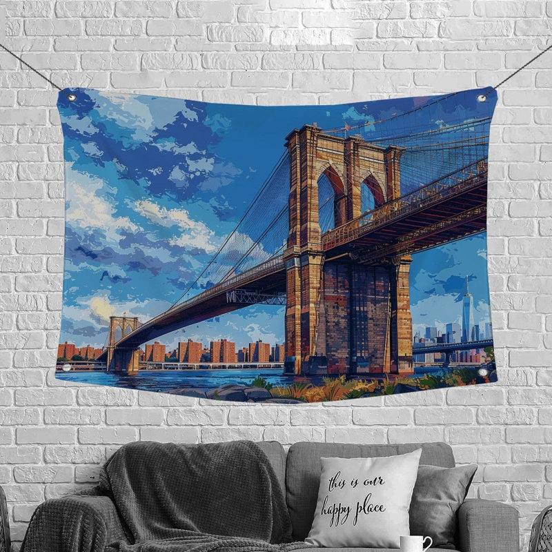 Tapisserie en microfibre, H 88 po x l 104 po