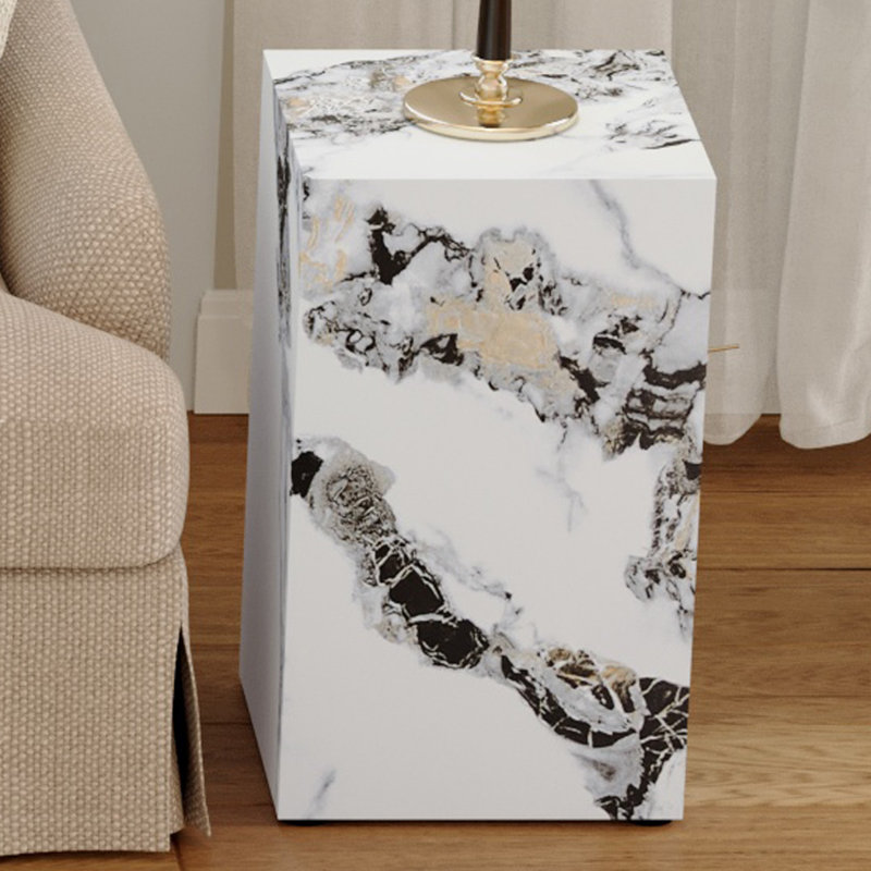 End Table, 19.69" H x 11.81" W x 11.81" D, White