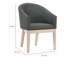 Ensemble de 23 chaises d'appoint en bois 23 pouces, dossier et sièges rembourrés courbés, gris