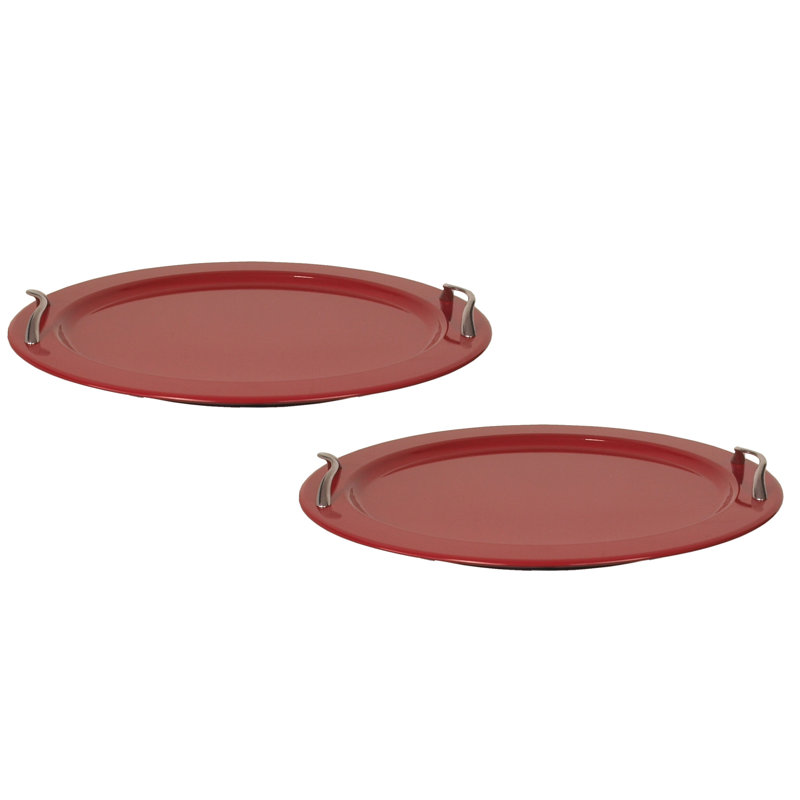 Plateau de service galvanisé émaillé Dokken Forman, Rouge