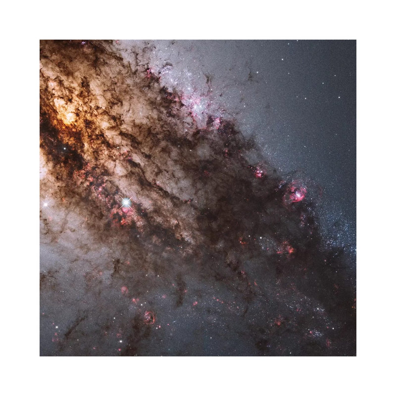 Dark Lanes Of Dust Crisscross The Elliptical Galaxy Centaurus by Stocktrek Images - Wrapped Canvas Gallery-Wrapped Canvas Giclée