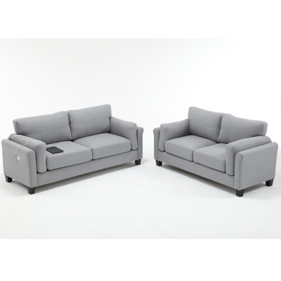 {NEW}{ VIDEO PROVIDED} OVERSIZED Modern 2-Piece Sofa Set Couch And Loveseat Set 2+3 Seater Sofa Set by Latitude Run