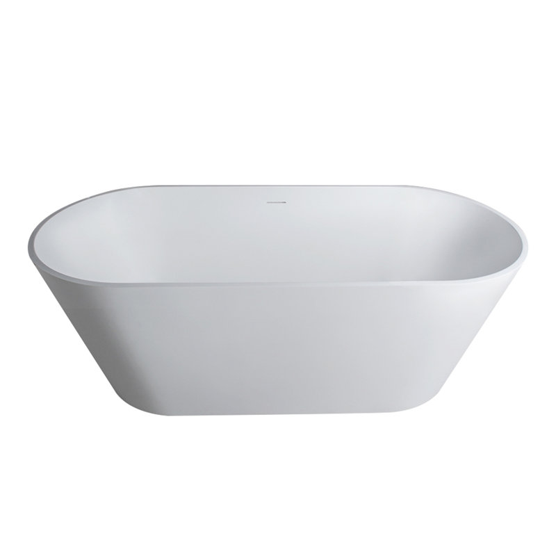 63 Inch Freestanding Solid Surface Soaking Bathtub For Bathroom