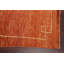 Tapis orange / beige en laine noué à la main 4 pi 6 po x 6 pi 3 po Gabbeh Kashkoli