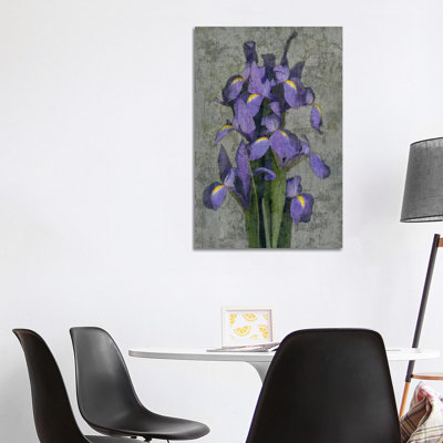 Iris 1 Piece Wrapped Canvas Wall Art