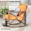 Chaise berçante d'extérieur 3 pièces avec coussins-1865753173