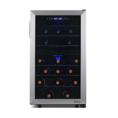 Newair Free Standing Wine Cooler, Stainless Steel on Fridge.com