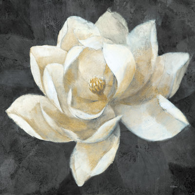Majestic Magnolia Neutral by Albena Hristova - Wrapped Canvas Painting