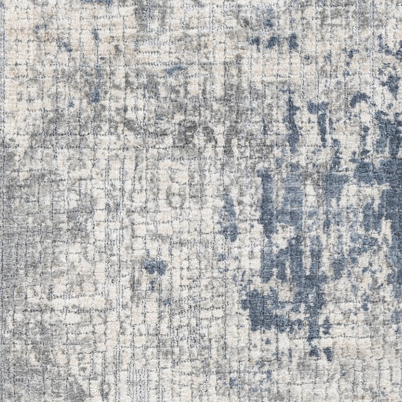 Carmiencke Abstract Handmade Flatweave Gray Area Rug, Rectangle 2' x 3'