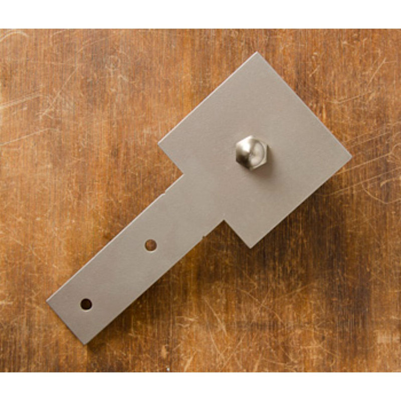 Cube Stick Single Door Barn Door Hardware Kit, Satin Nickel