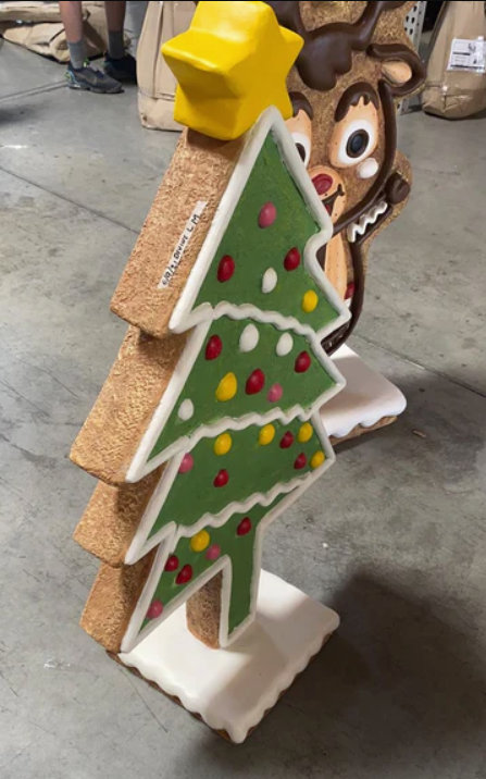 Small Gingerbread Christmas Tree Statue