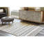 Tapis ivoire en laine tissé à plat à la main Watimar Chervon-617219200