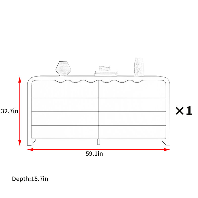Commode d'appoint de style rétro français