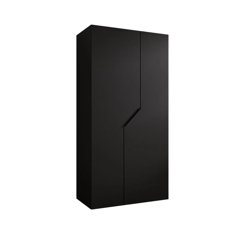 Manufactured Wood Wardrobe, Black