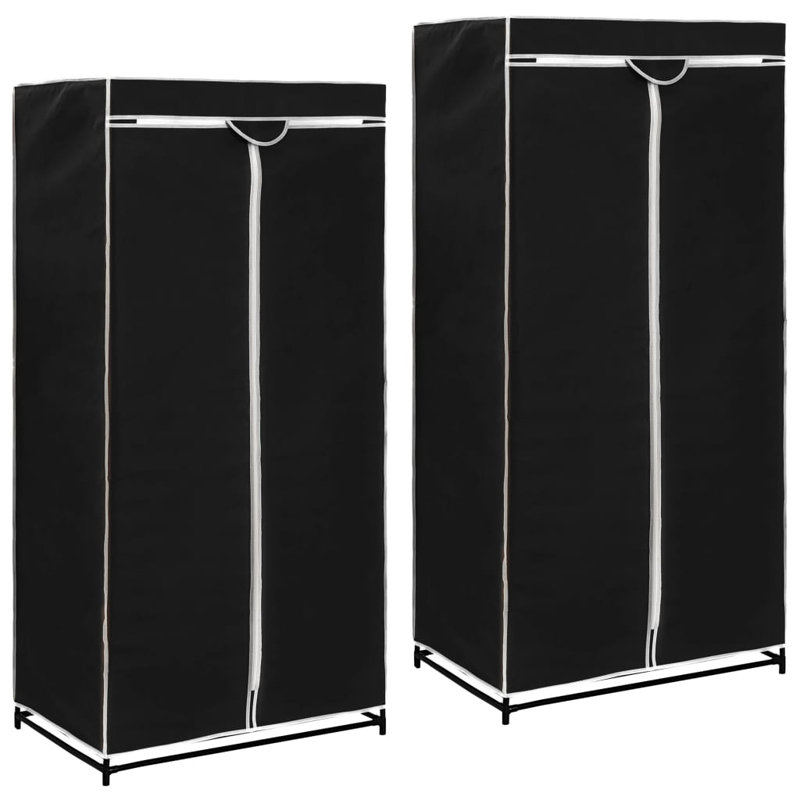 2 Door Wardrobe, Black