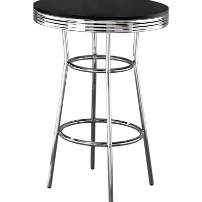 Contemporary Black And Dining Table, Attractive Round Table In , Ideal For
