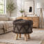 Repose-pieds en laine et coton Boho