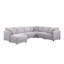Canapé modulaire modulaire réversible en tissu de lin de 120 po avec repose-pieds et coussins Modern Penelope